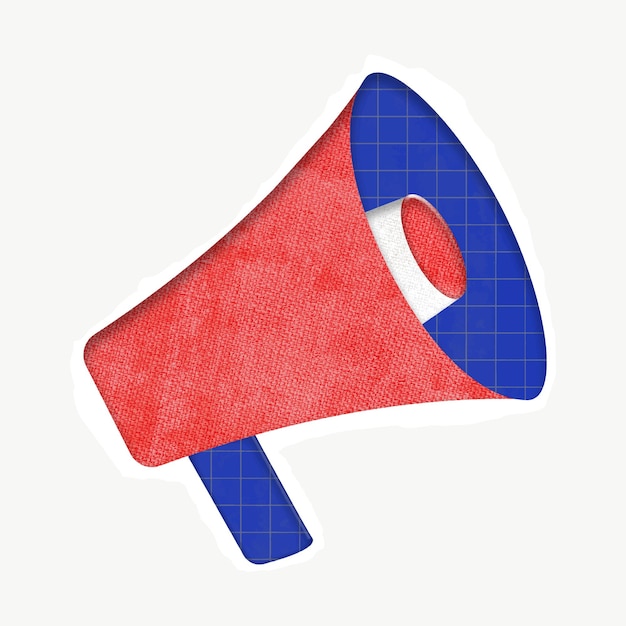 Free Vector red megaphone colorful vector graphic for digital advertising