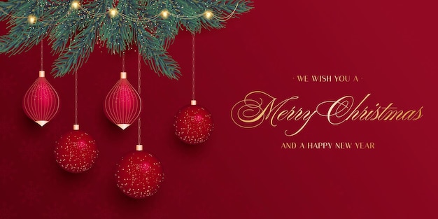 Red Merry Christmas background