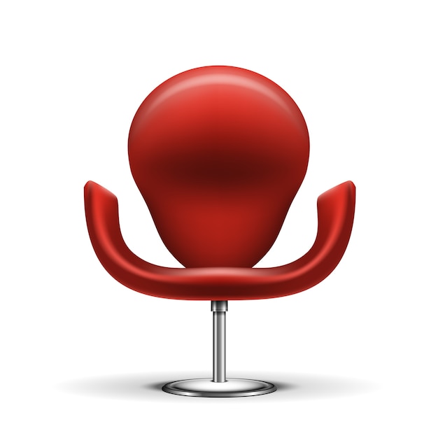 Free Vector red modern chair isolated