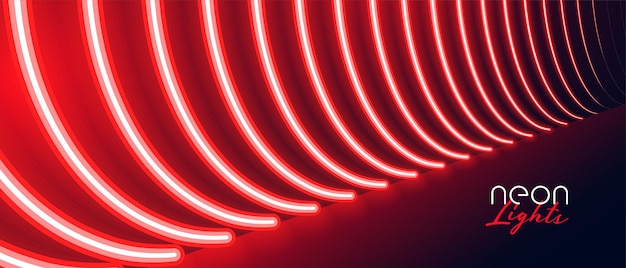 Red neon pathway floor light effect 