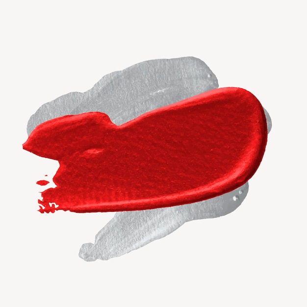 Free Vector red paint badge sticker, acrylic texture, abstract blank design space vector