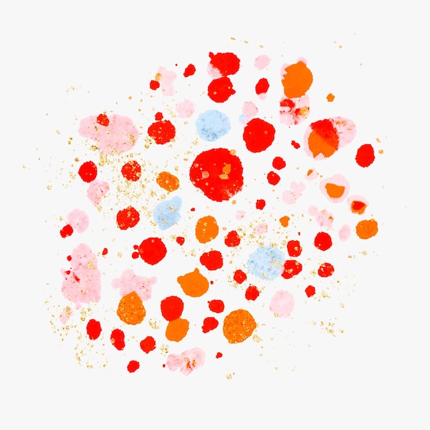 Free vector red and pink vector wax melted crayon art element