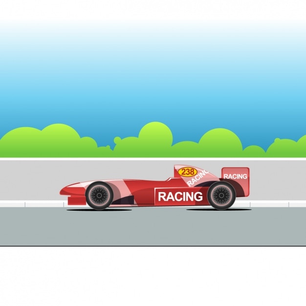 Free vector red racing car