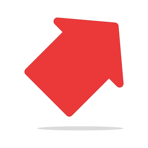 Free Vector red right arrow flat