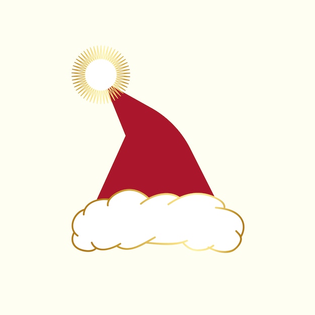 Free Vector red santa hat design vector