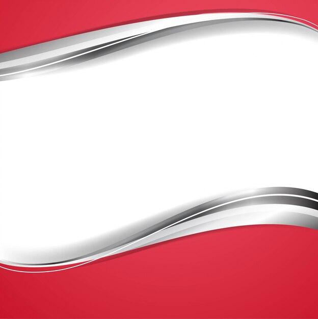 Red and silver wavy background