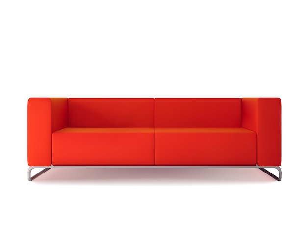 Free Vector red sofa isolated