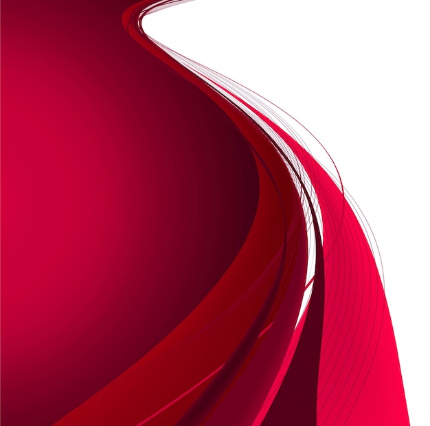 Red stylish wave background