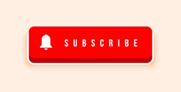 Free Vector red subscribe bell icon follow or like page