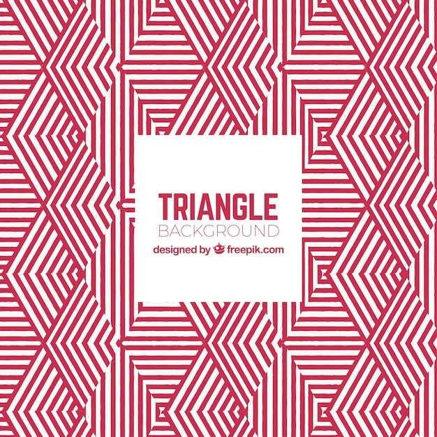 Red triangles background with lines