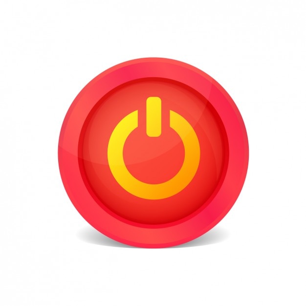 Free Vector red turn on/off button