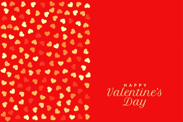 Free Vector red valentines day  with hearts