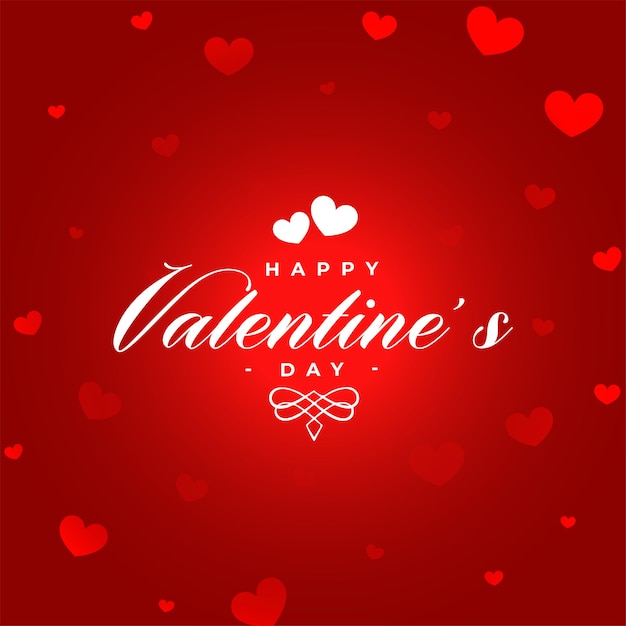 Red valentines hearts greeting background