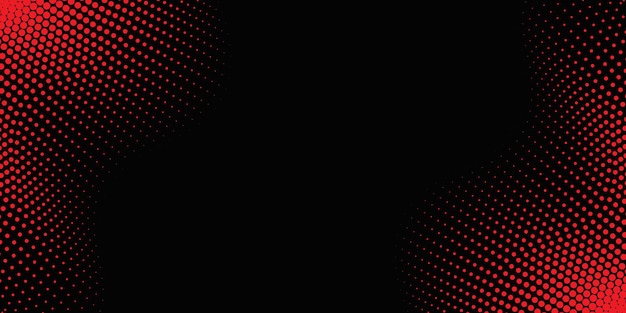 red wavy halftone background