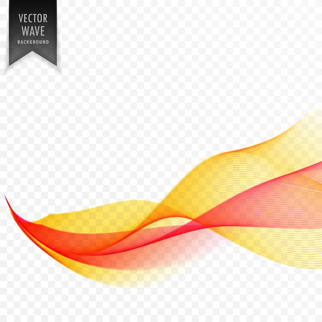 red and yellow abstract vector wave background