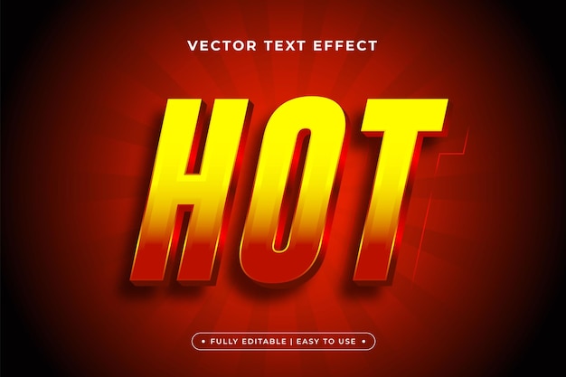 Free vector a red and yellow background with the text hot effect.