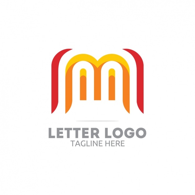 Free vector red and yellow letter logo