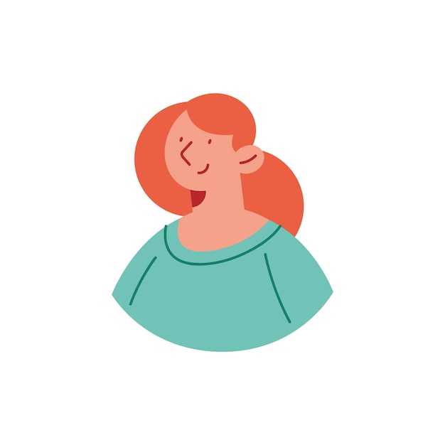 redhead woman profile style