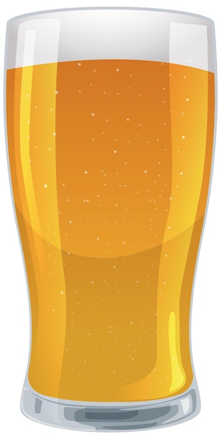 Free Vector refreshing glass of beer illustration