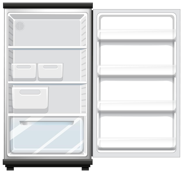 Refridgerator with opened door