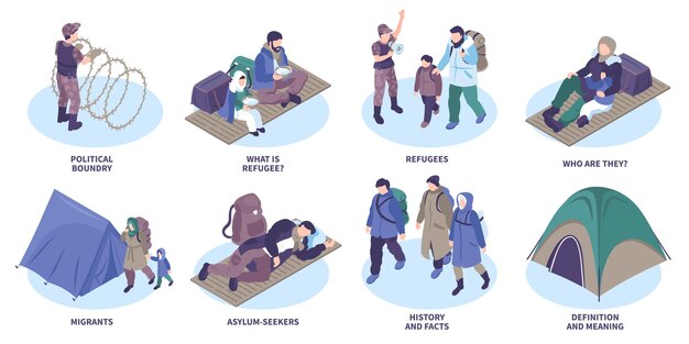 Refugee Isometric Compositions