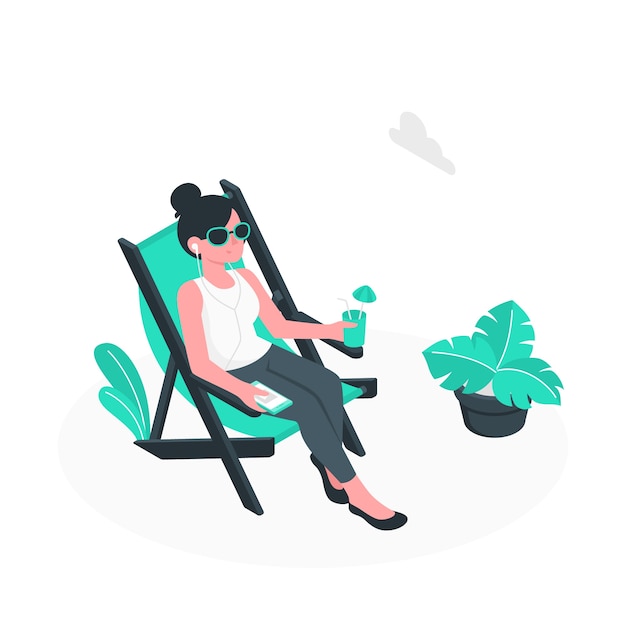 Free Vector relaxing concept illustration