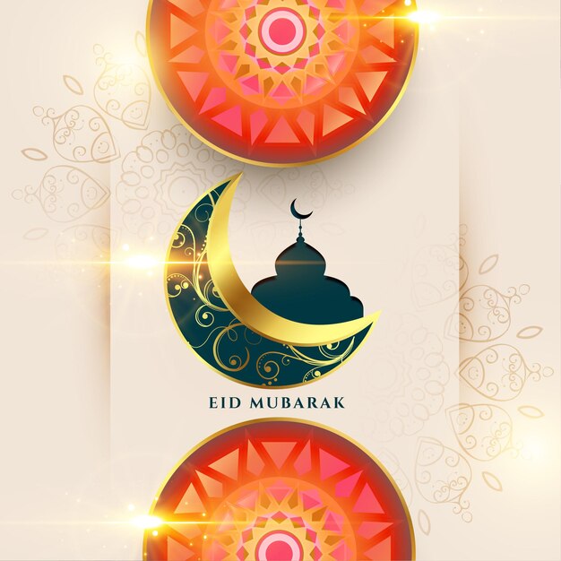 Religious eid mubarak arabic islamic style background