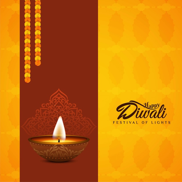 Religious Happy Diwali bright background design