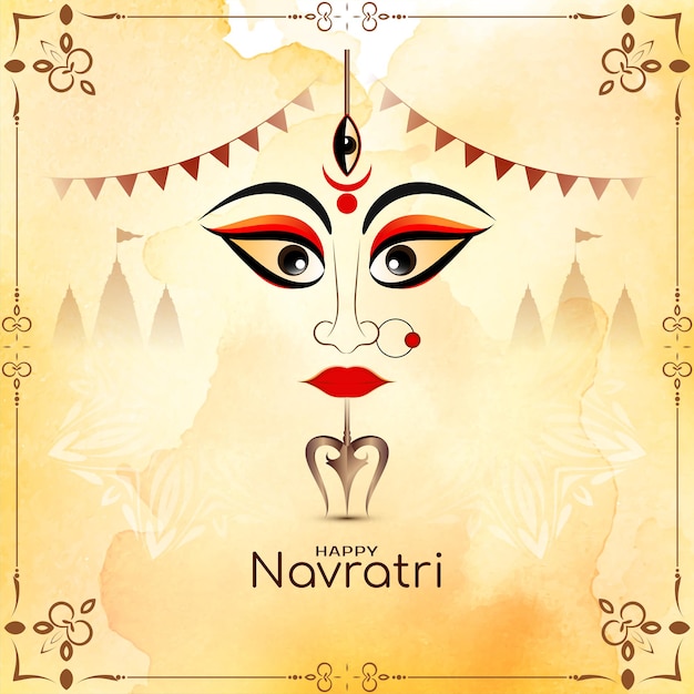 Free Vector religious hindu festival happy navratri traditional background vector