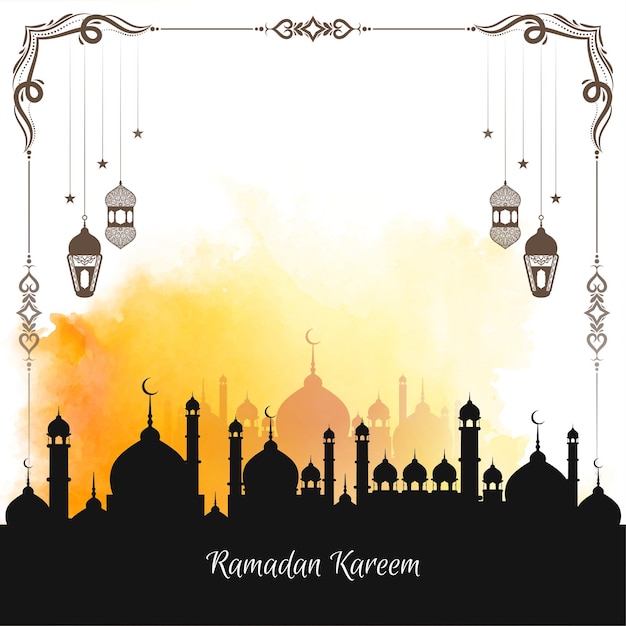 Religious Islamic Ramadan Kareem festival background design 