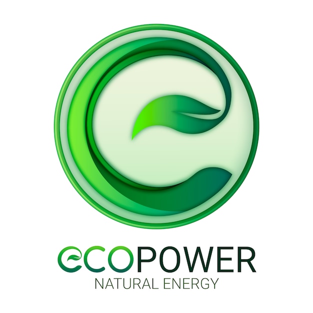 Free vector renewable energy logo design