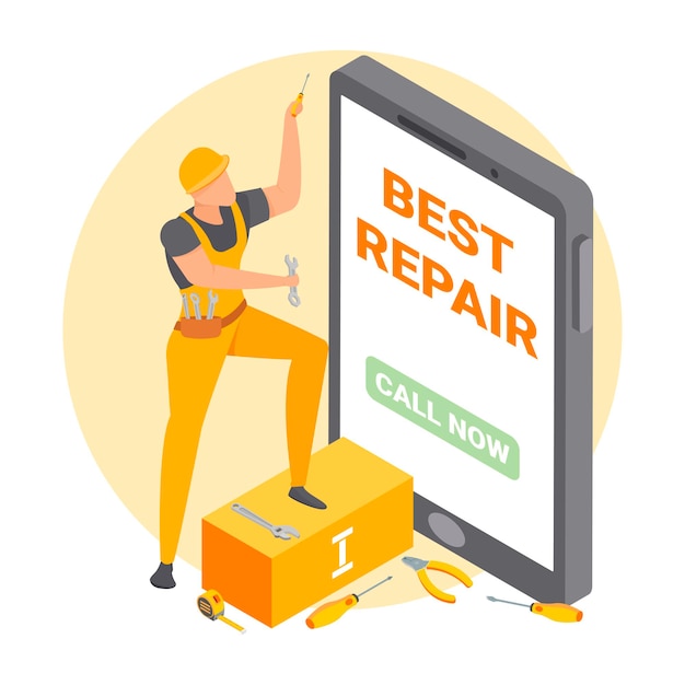 Free Vector repairman illustration