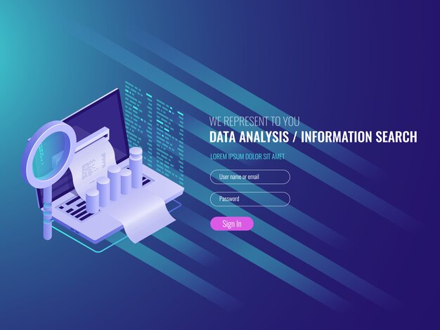 The report on the computer, program of statistics and analytics