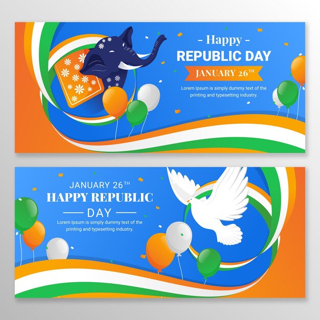 Republic day banners