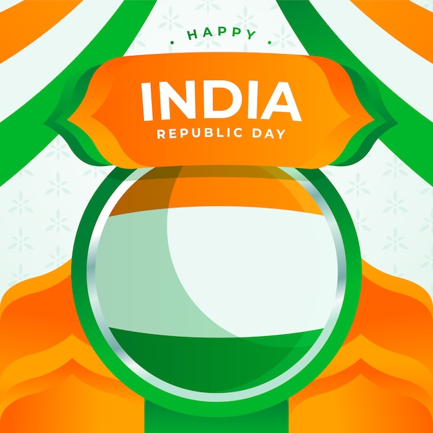 Republic day concept in flat design