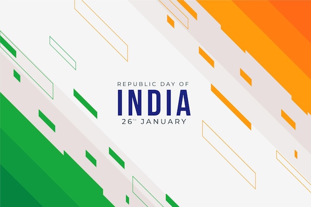 Republic day concept in flat design