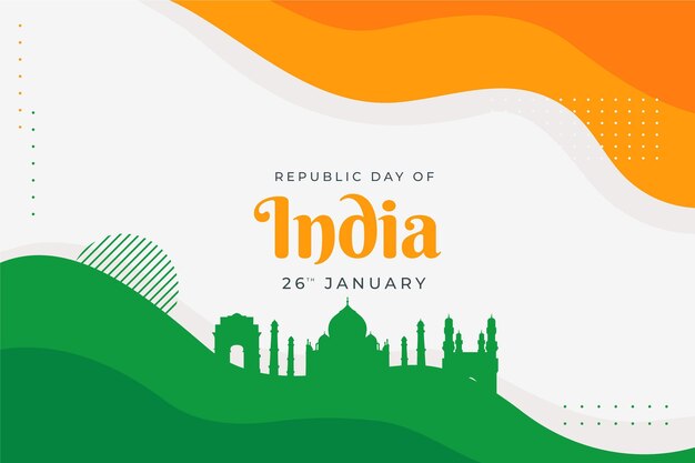 Republic day concept in flat design