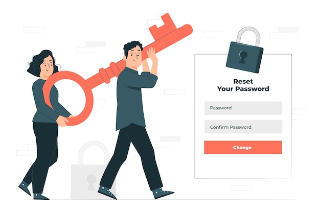 Reset password concept illustration