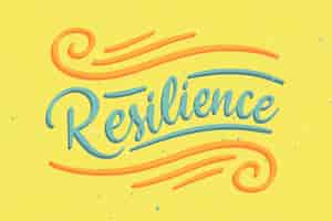 Free vector resilience - lettering