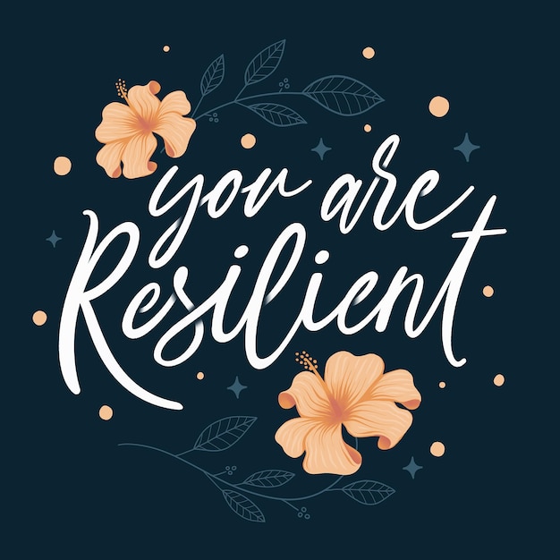 Free Vector resilience - lettering