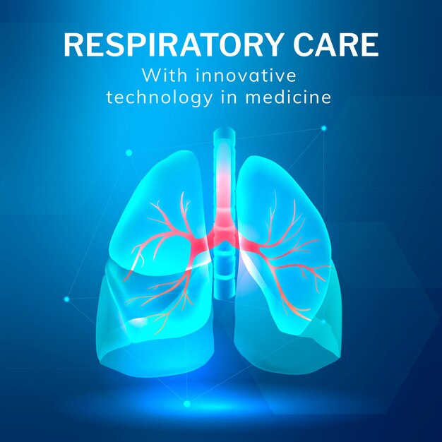 Respiratory care technology template vector