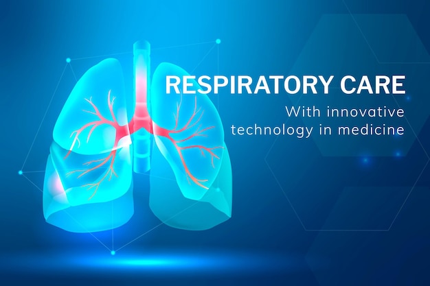 Free Vector respiratory care technology template vector