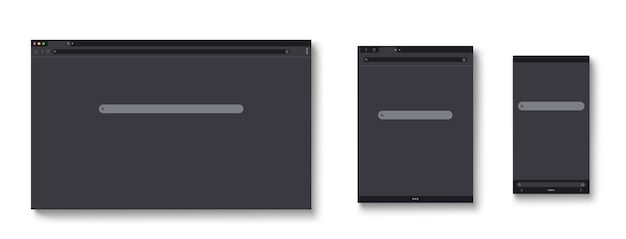 Responsive browser window mockup