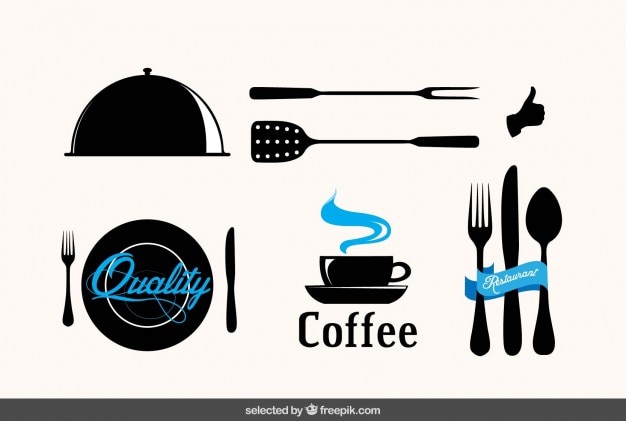 Free Vector restaurant badges