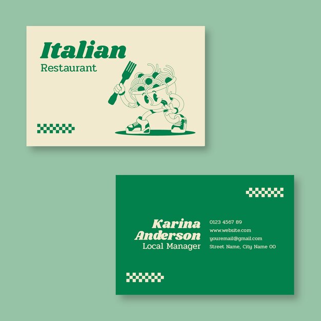 Restaurant business card template design