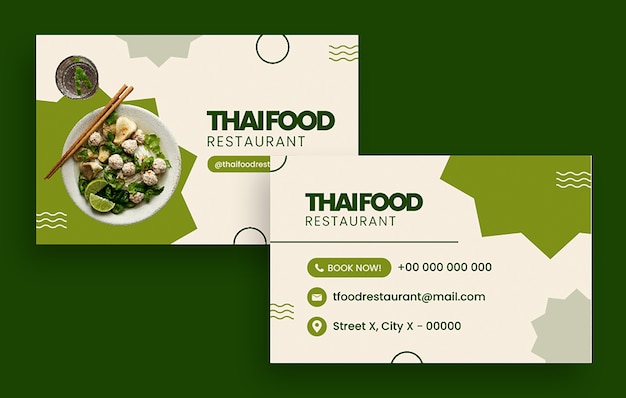 Restaurant business card template design