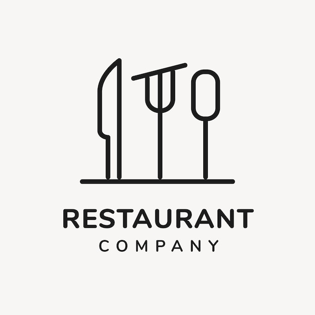 Free Vector restaurant logo, food business template for branding design vector