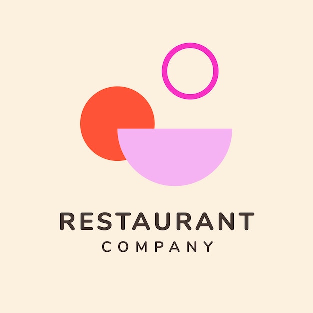 Restaurant logo, food business template for branding design vector