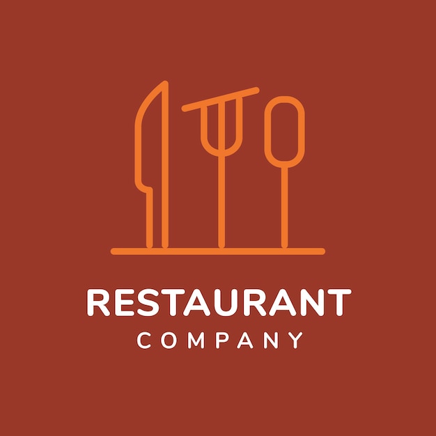 Restaurant logo, food business template for branding design vector