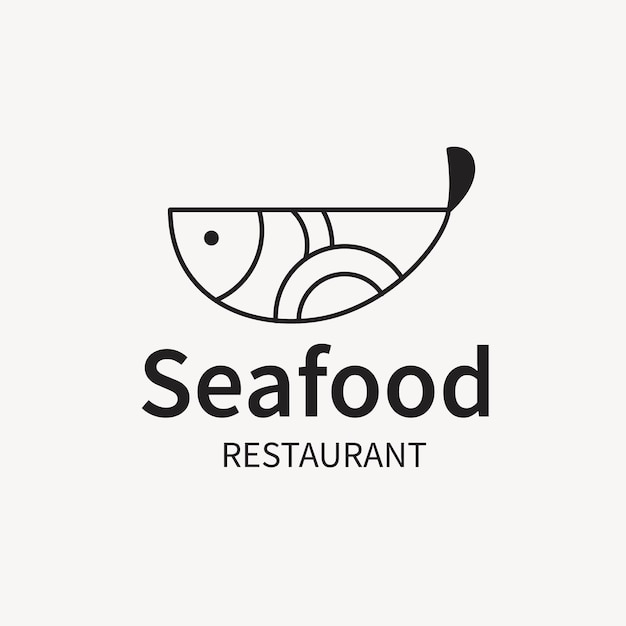 Restaurant logo, food business template for branding design vector